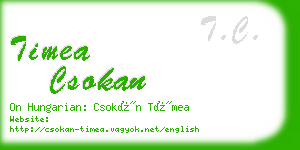 timea csokan business card